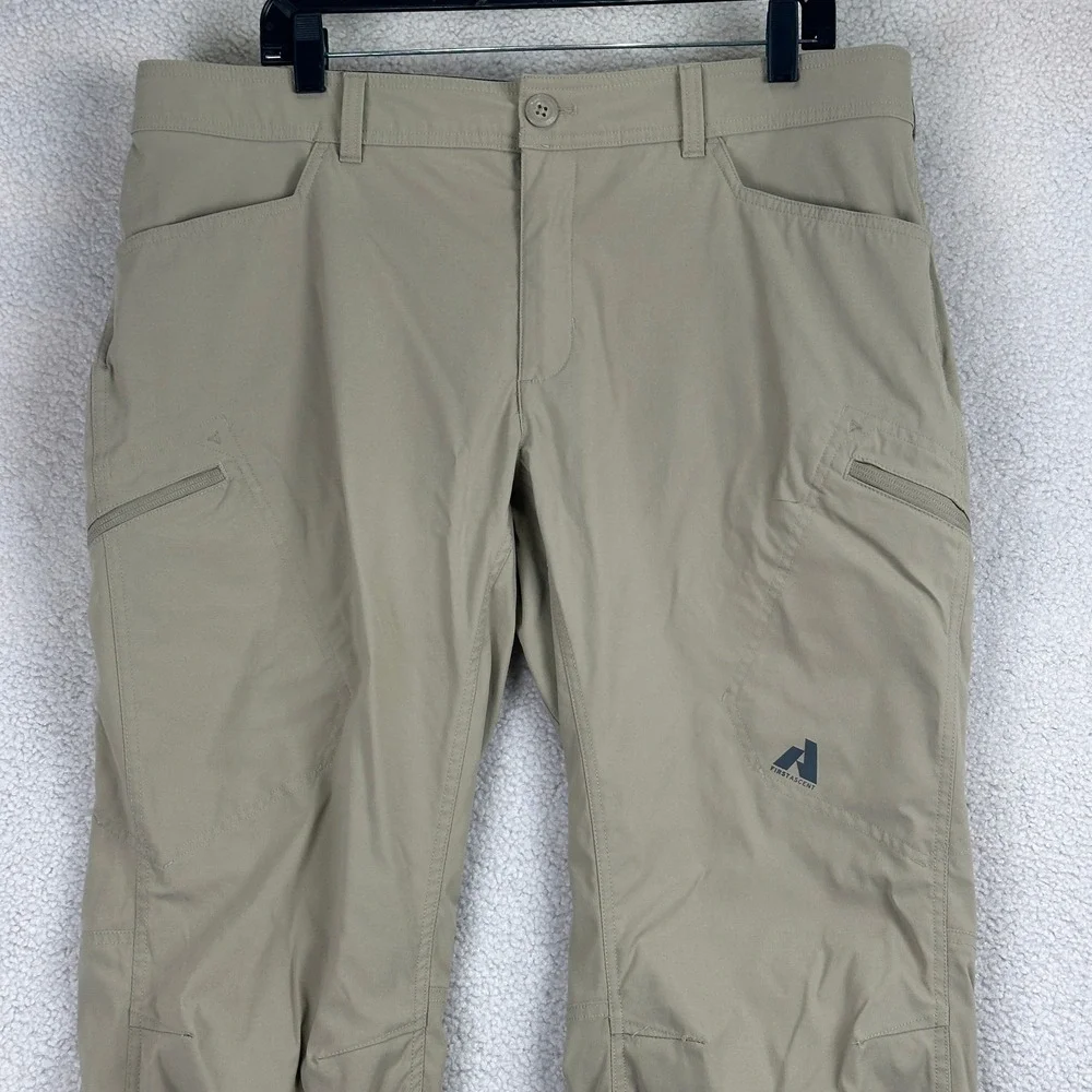 Eddie Bauer First Ascent Guide Pants Mens 38x32 Tan Hiking Technical Outdoor